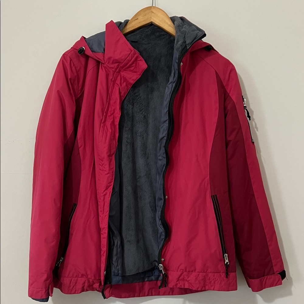 Free Country Pink and Grey double layered Puffer Jacket